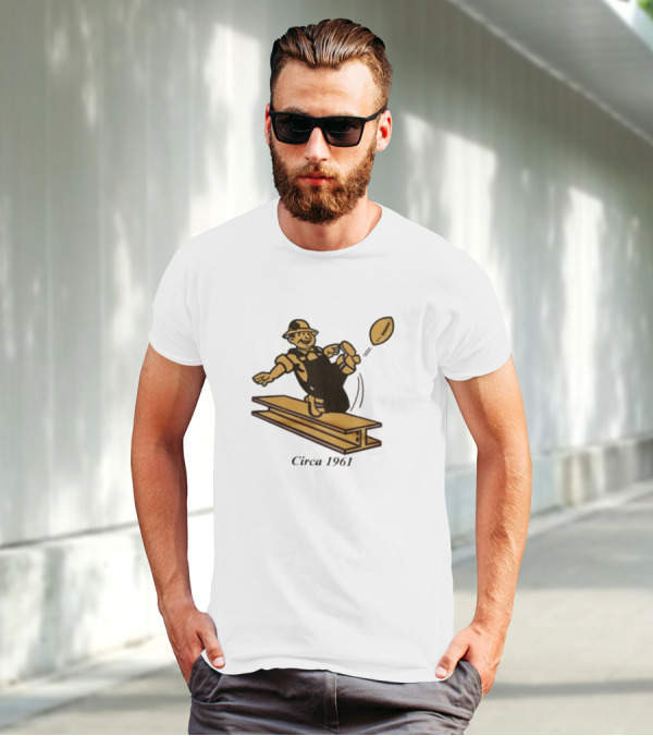 Pittsburgh Steelers Circa 1961 Football Kick Ironworker T-Shirt