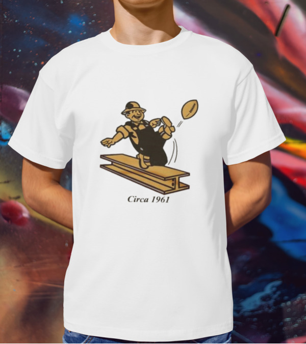 Pittsburgh Steelers Circa 1961 Football Kick Ironworker T-Shirt