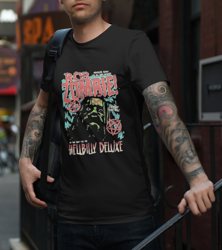 Rob Zombie Merciless Agony Hellbilly Deluxe Straight From Hell T-Shirt