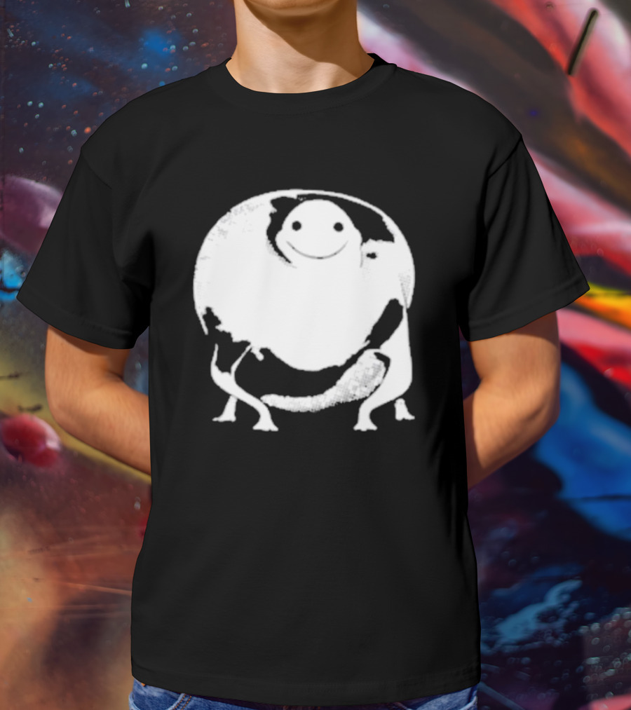 Marble City Pizza Cow Happy Black And White Smiling Cow T-Shirt