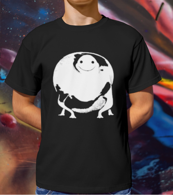 Marble City Pizza Cow Happy Black And White Smiling Cow T-Shirt