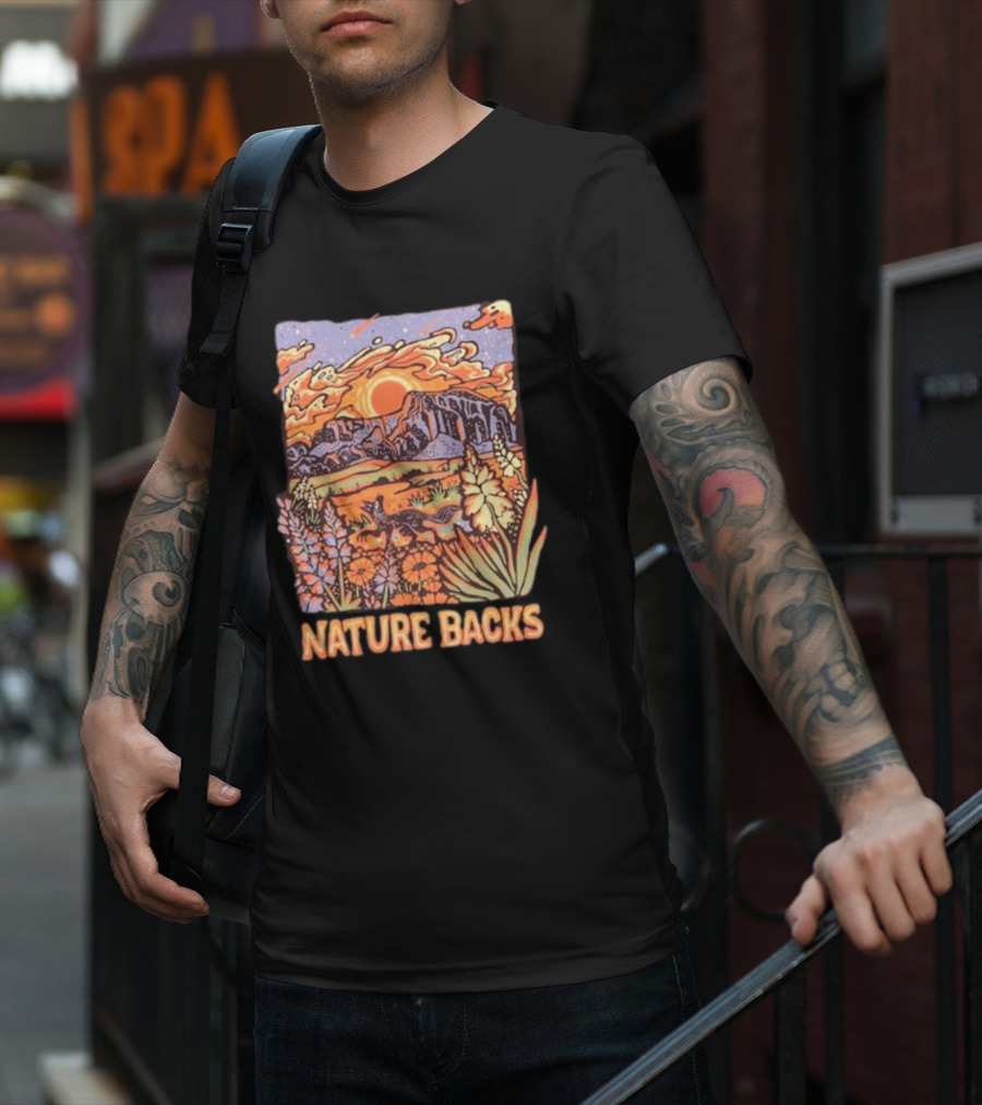 Nature Backs Vibrant Canyon At Sunset T-Shirt
