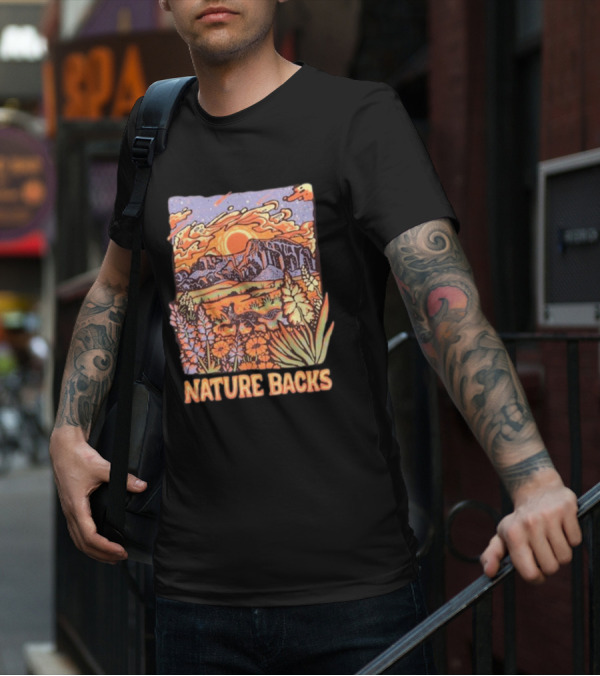 Nature Backs Vibrant Canyon At Sunset T-Shirt
