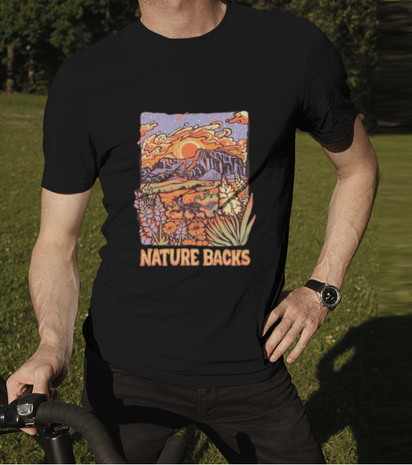 Nature Backs Vibrant Canyon At Sunset T-Shirt