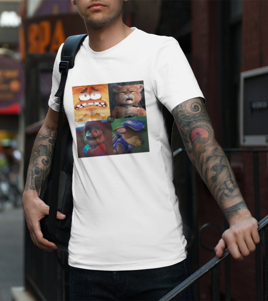 Panic Attack Anxiety Inside Out Puss In Boots Mario Paw Patrol Quartet T-Shirt