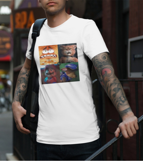 Panic Attack Anxiety Inside Out Puss In Boots Mario Paw Patrol Quartet T-Shirt