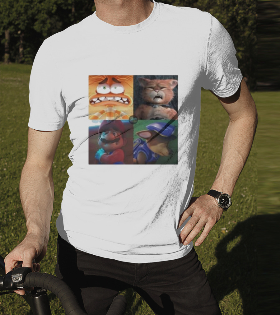 Panic Attack Anxiety Inside Out Puss In Boots Mario Paw Patrol Quartet T-Shirt