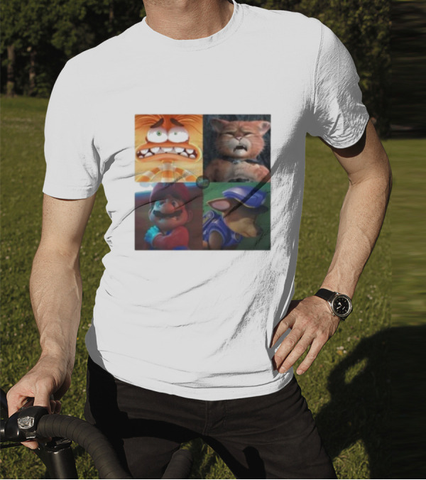Panic Attack Anxiety Inside Out Puss In Boots Mario Paw Patrol Quartet T-Shirt