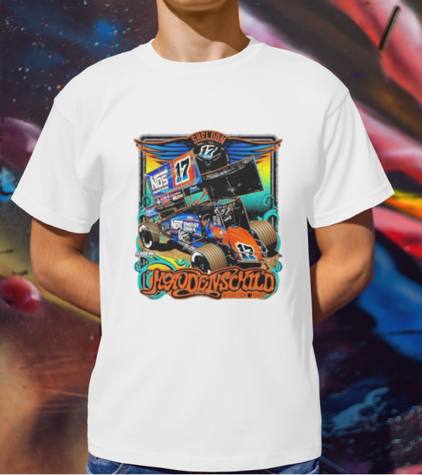 Sheldon Haudenschild NOS Energy Drink 17 Wooster Ohio Classic Ink Racing T-Shirt