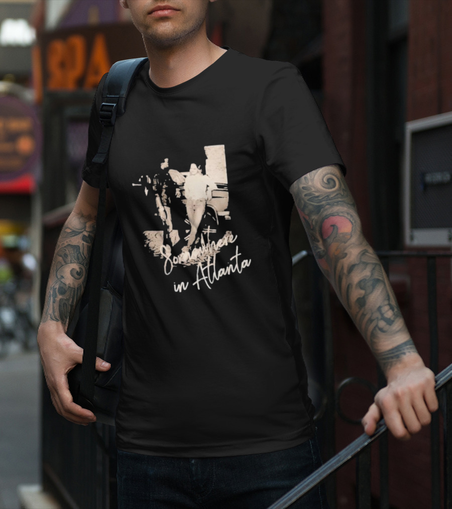 Somewhere In Atlanta Retro Car Scene T-Shirt