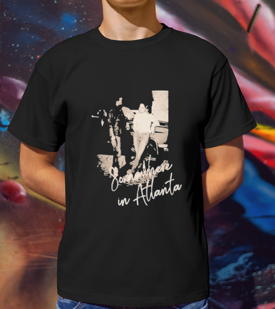 Somewhere In Atlanta Retro Car Scene T-Shirt