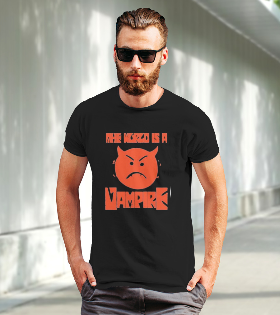 The World Is A Vampire Angry Red Devil Face T-Shirt