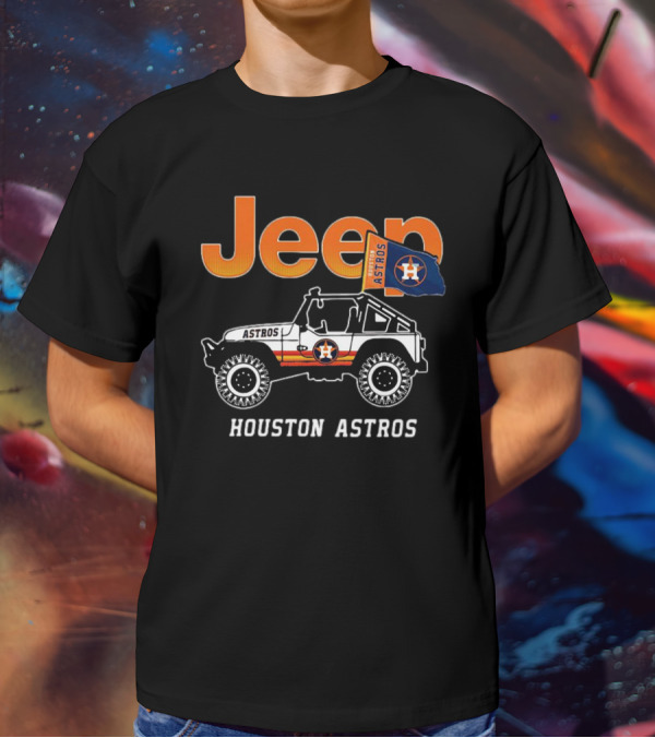 Jeep Astros Houston Astros Baseball Flag Wrangler T-Shirt