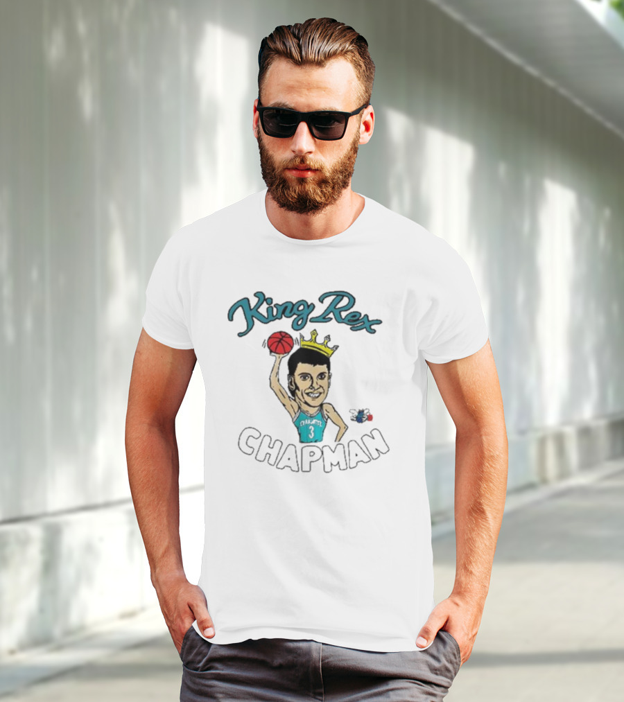 King Rex Chapman Basketball Legend With Crown And Ball In Charlotte 3 Jersey T-Shirt