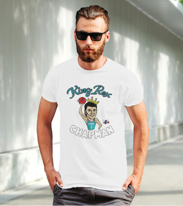 King Rex Chapman Basketball Legend With Crown And Ball In Charlotte 3 Jersey T-Shirt