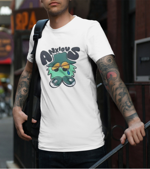 Anxious Tearful Character With Sunglasses And Hat T-Shirt