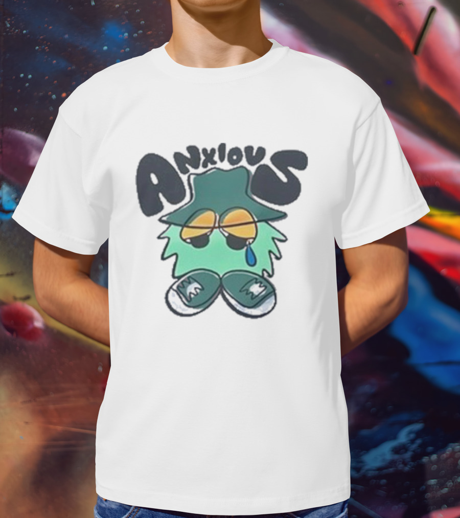 Anxious Tearful Character With Sunglasses And Hat T-Shirt
