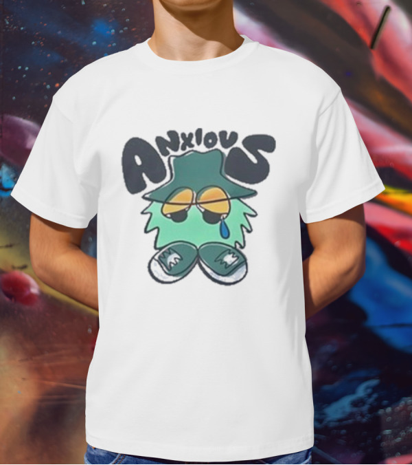 Anxious Tearful Character With Sunglasses And Hat T-Shirt