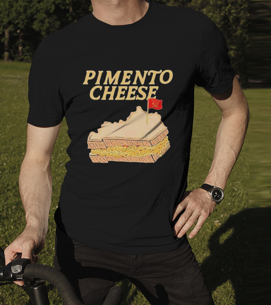 Pimento Cheese Sandwich With Kentucky Shape And Flag T-Shirt