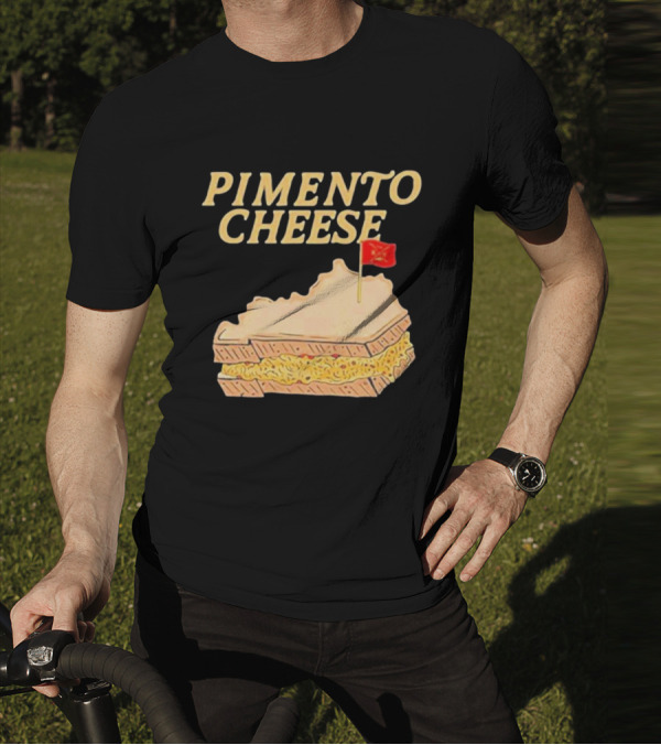 Pimento Cheese Sandwich With Kentucky Shape And Flag T-Shirt