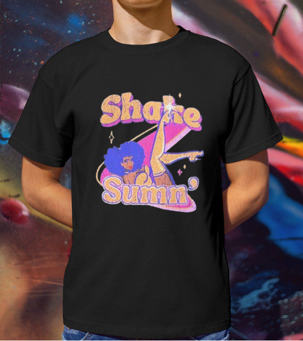 Zero Fatigue Shake Sumn Vibrant Retro Dance Vibes T-Shirt