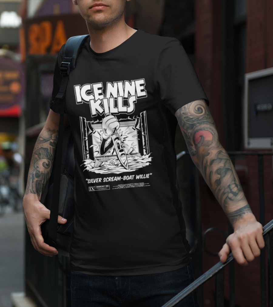 ICE NINE KILLS Silver Scream-Boat Willie IX Merchandise T-Shirt