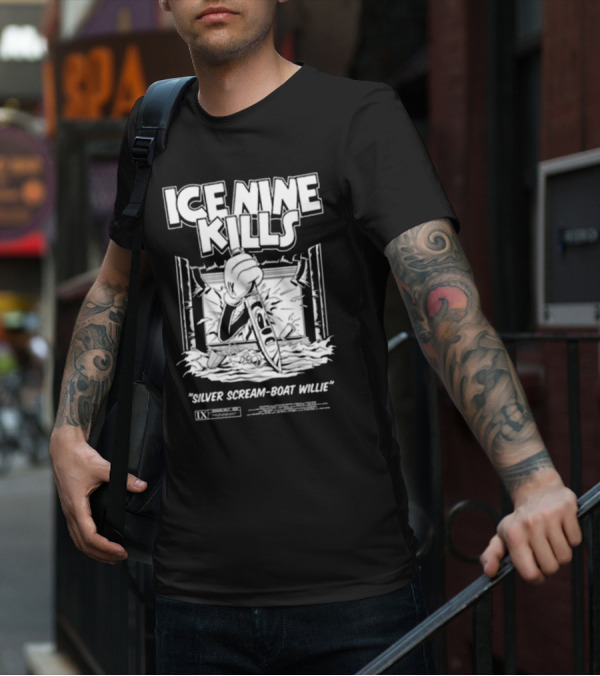ICE NINE KILLS Silver Scream-Boat Willie IX Merchandise T-Shirt