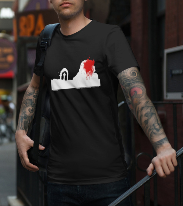 Siqaeda Funeral I Know Something You Don’t Red Splatter Archway Scene T-Shirt