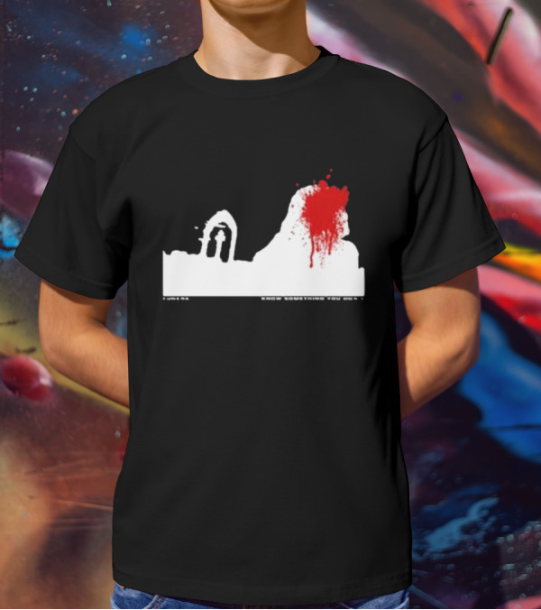 Siqaeda Funeral I Know Something You Don’t Red Splatter Archway Scene T-Shirt