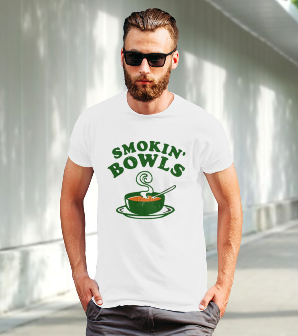 Smokin’ Bowls Soup With Spoon And Swirling Steam T-Shirt