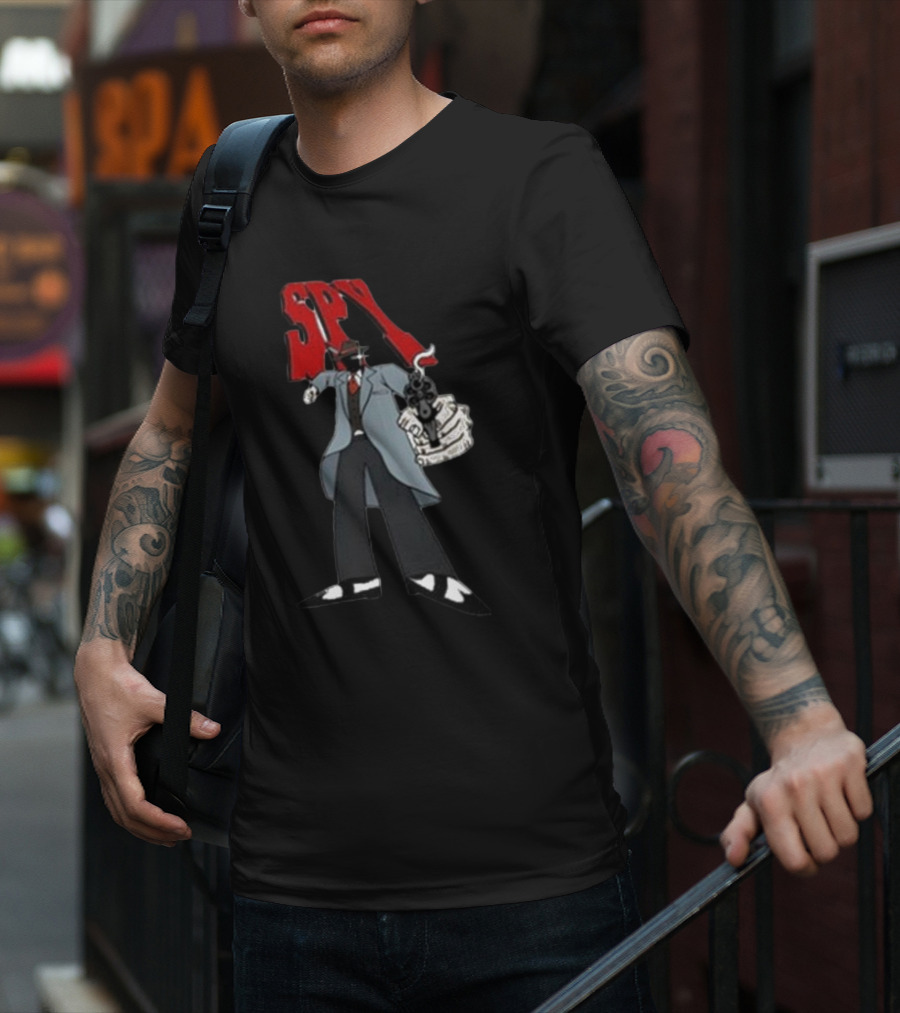 Spy Mobster Gunman Artwork Worldwide T-Shirt