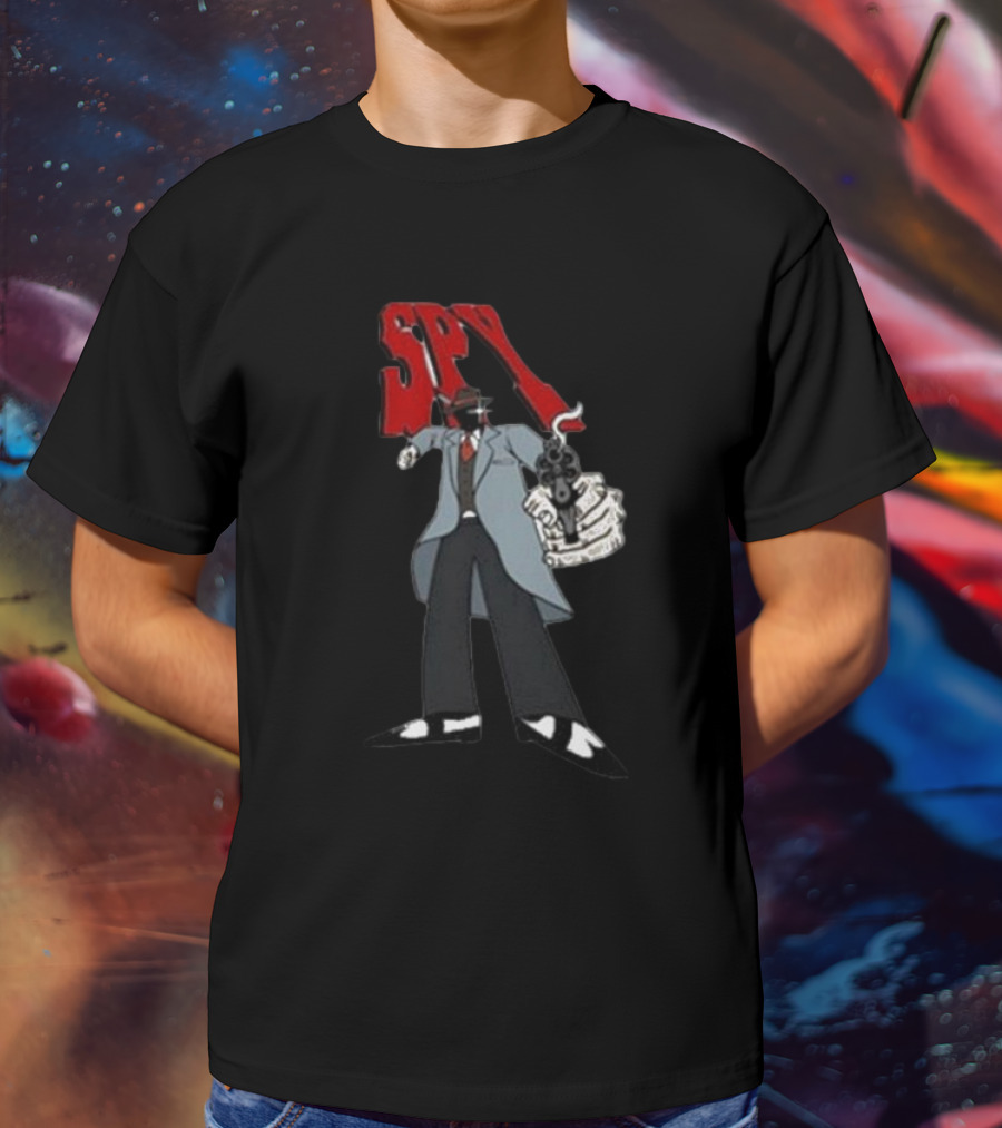Spy Mobster Gunman Artwork Worldwide T-Shirt