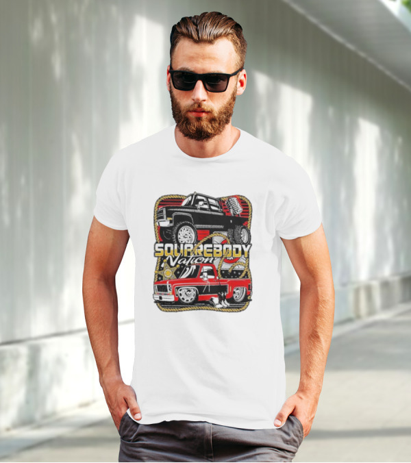 Squarebody Nation Pick Up Trucks And Cowboys Icons T-Shirt