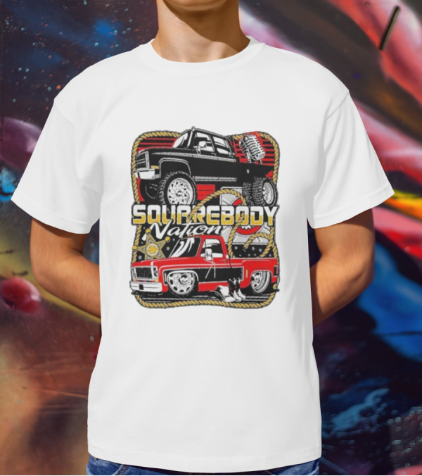 Squarebody Nation Pick Up Trucks And Cowboys Icons T-Shirt