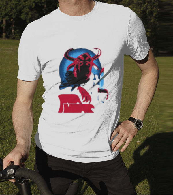 Papa Meat Cyber Bully Cow With Knife Dark Humor T-Shirt