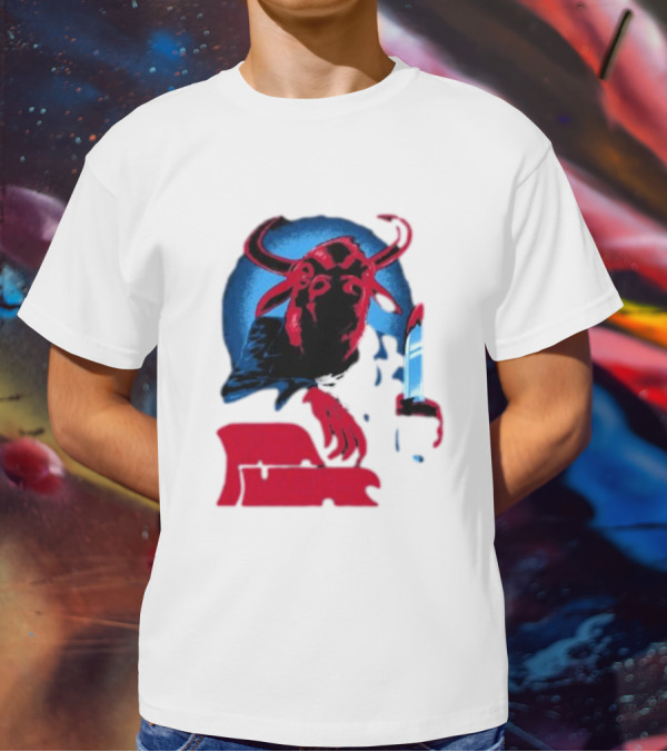 Papa Meat Cyber Bully Cow With Knife Dark Humor T-Shirt