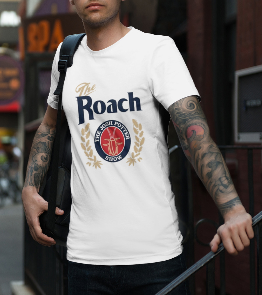 The Josh Potter Show The Roach Emblem With Laurel Wreath And Insect T-Shirt