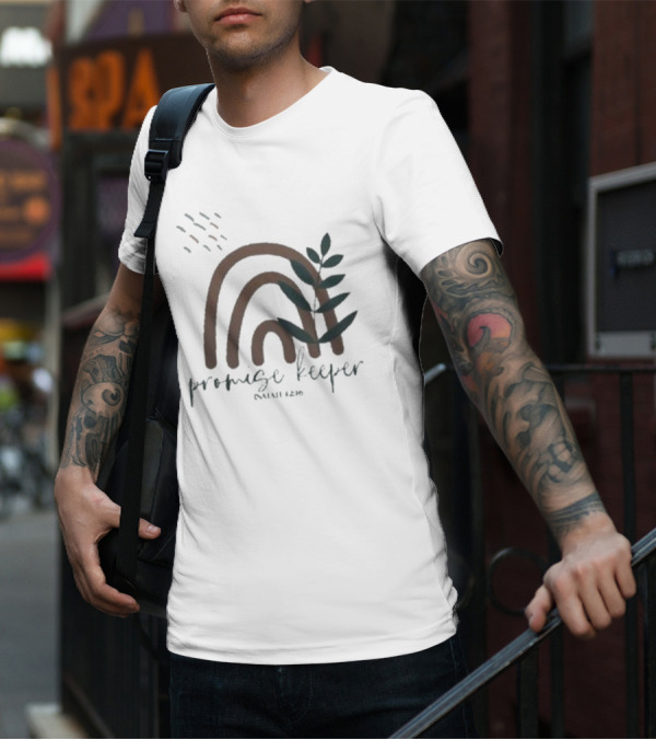 Promise Keeper Isaiah 42 16 Rainbow And Leaves T-Shirt