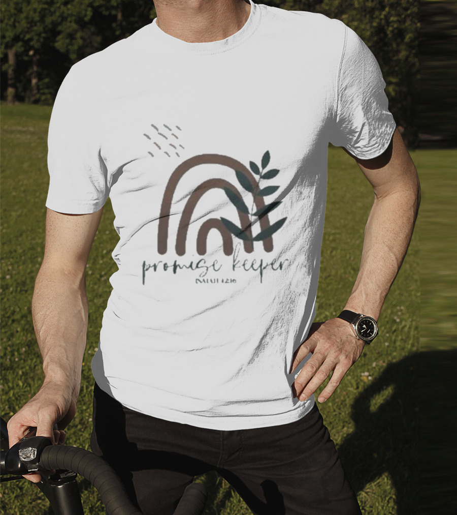 Promise Keeper Isaiah 42 16 Rainbow And Leaves T-Shirt