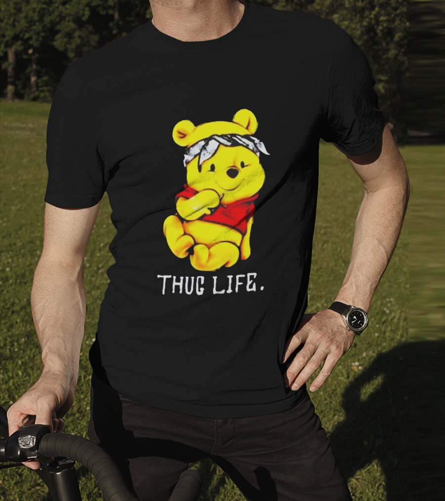 Rare Winnie The Pooh Thug Life Bandana T-Shirt