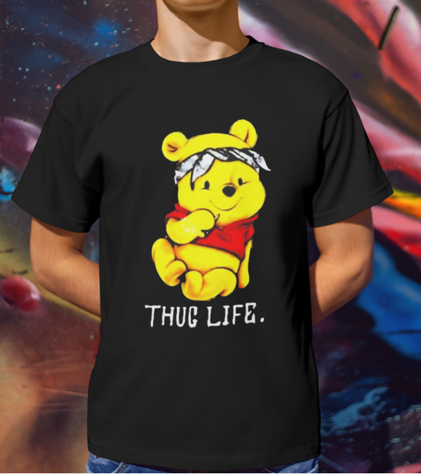 Rare Winnie The Pooh Thug Life Bandana T-Shirt