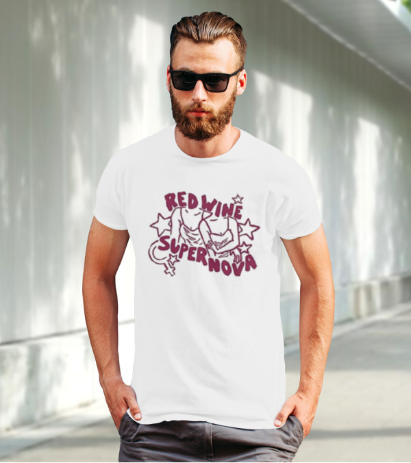 Red Wine Supernova Stars And Astrological Symbols T-Shirt