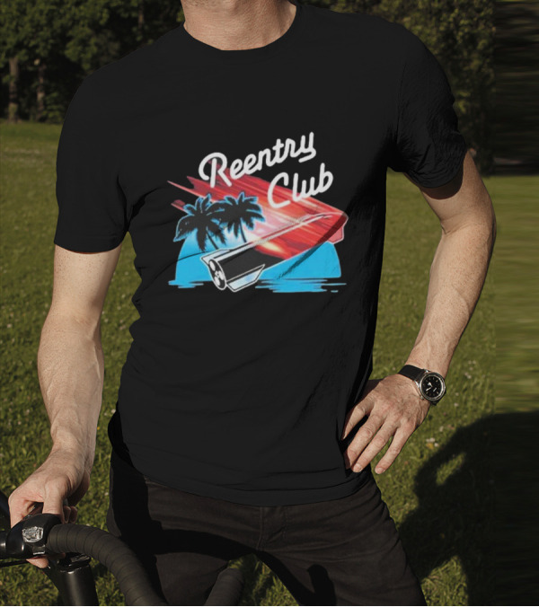 Reentry Club NFS Palm Tree Retro Space Capsule Vibrant T-Shirt