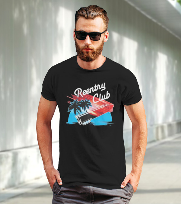 Reentry Club NFS Palm Tree Retro Space Capsule Vibrant T-Shirt