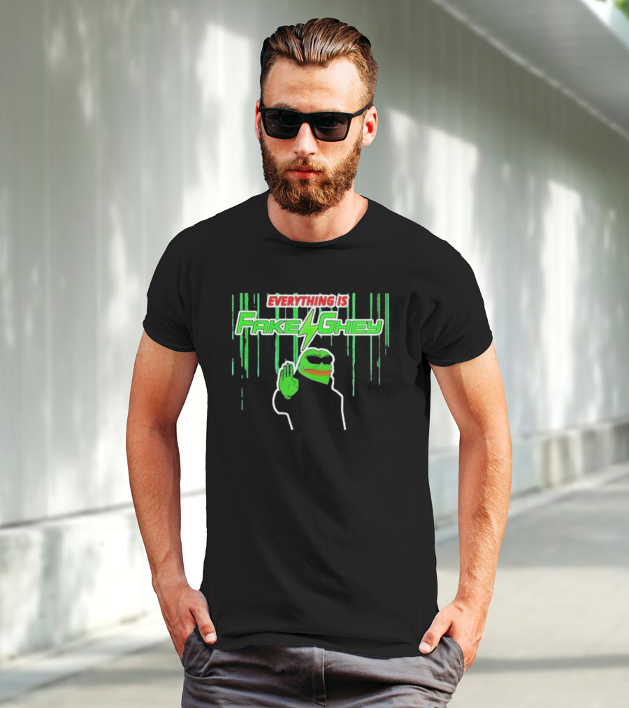 Riseofthenewmedia Everything Is Fake Ghey Pepe Meme T-Shirt