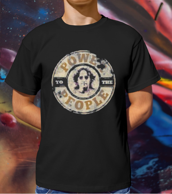 Power To The People Iconic Signature Vintage Style Round T-Shirt