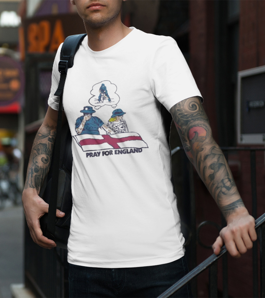 Pray For England Cricket Flag St George's Cross Fan Support T-Shirt