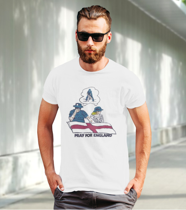 Pray For England Cricket Flag St George's Cross Fan Support T-Shirt