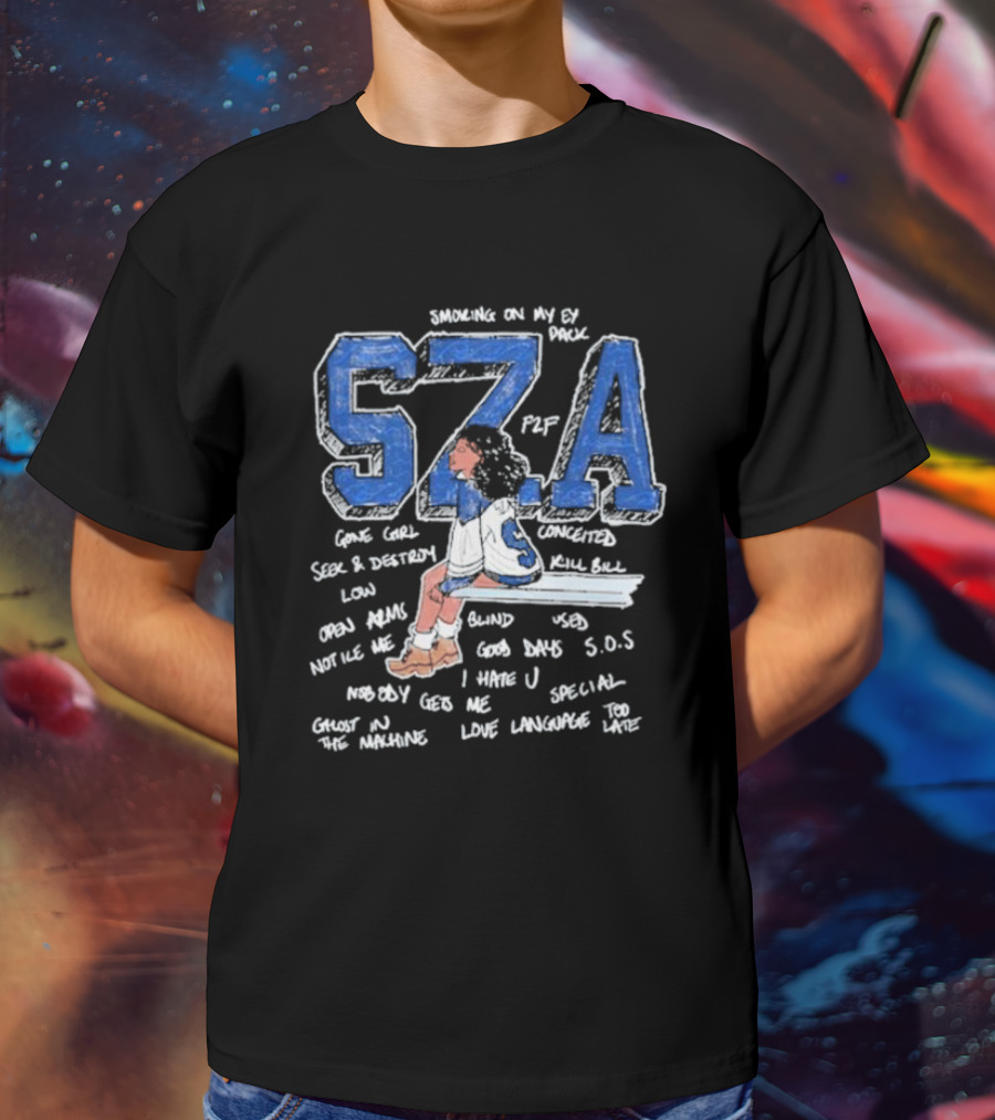 SZA S.O.S Sketchbook Gone Girl Kill Bill Good Days Special Ghost In The Machine T-Shirt