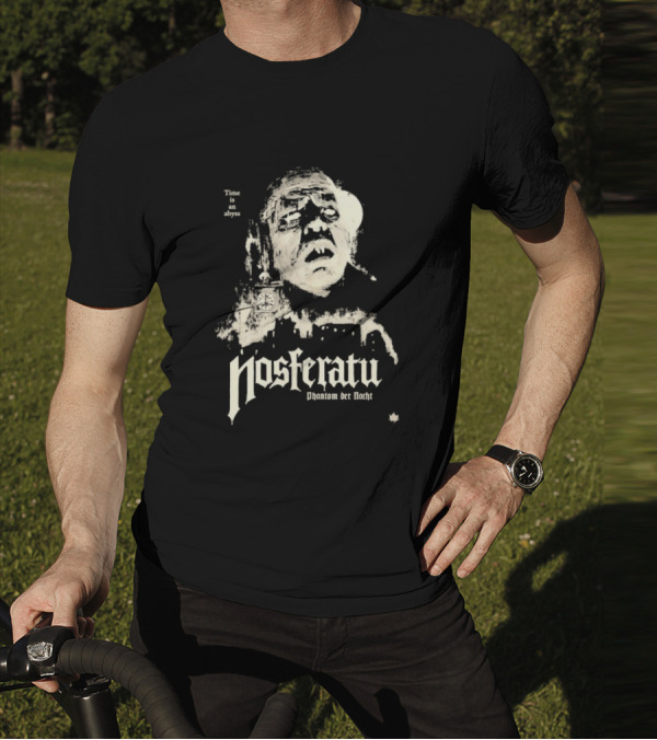 Time Is An Abyss Nosferatu Phantom Der Nacht Black And White Horror T-Shirt